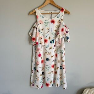 NWT Molly Bracken Cold Shoulder Floral Dress